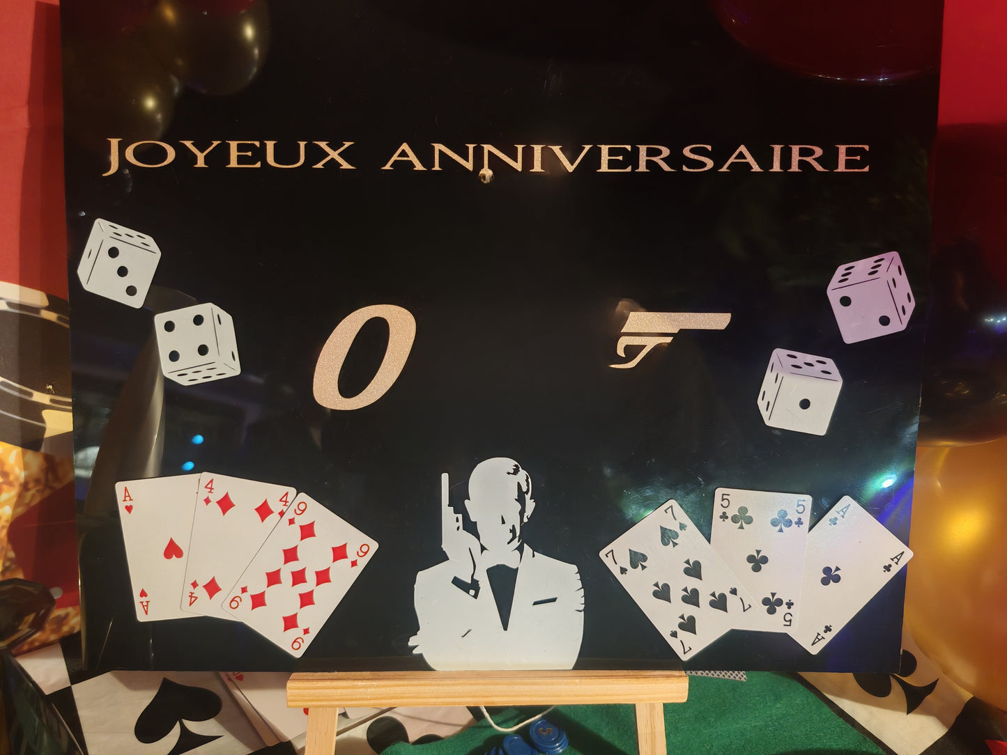 Panneau Joyeux anniversaire "James BOND"