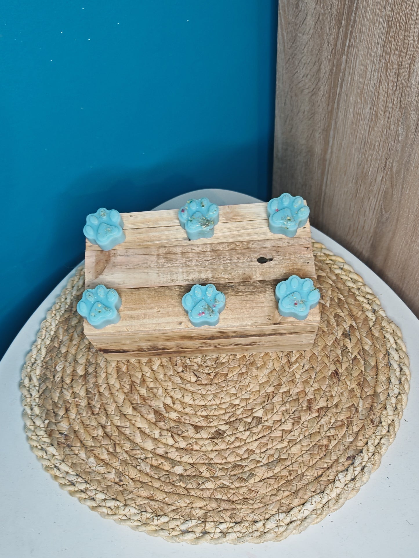 Fondant patte de chien "Blue Candy Dream"