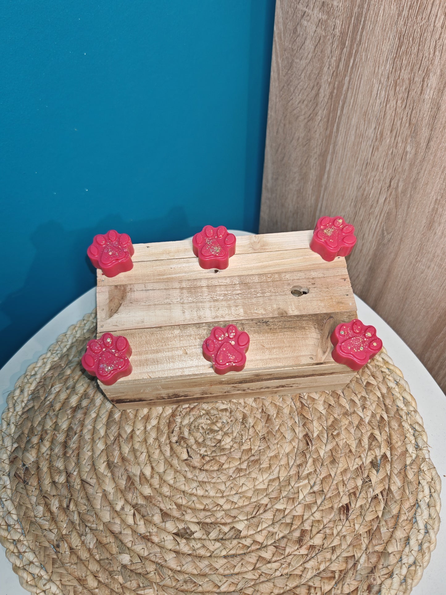 Fondant patte de chien "fruit rouge"